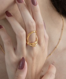 金属アレルギー対応 クロスデザインリング