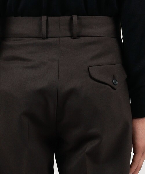 HAVERSACK(ハバーザック)の「HAVERSACK ATTIRE ポリエステルウール 1P ワイドパンツ(スラックス・メンズ・ダークブラウン・M/L)」の7枚目の写真