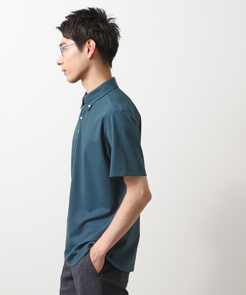 THE SHOP TK （ザ ショップ ティーケー ）の「アイスカノコポロシャツ 接触冷感/ビジネス対応（ポロシャツ・メンズ・ブラウン系/ブルーグリーン/ライトグレー/ネイビー・02/03/04）」の19枚目の写真
