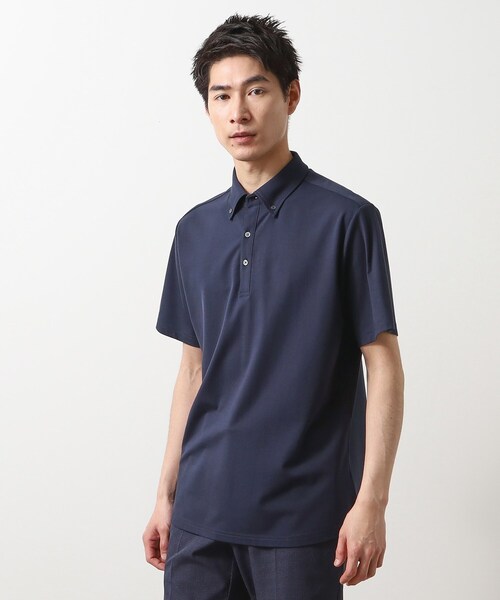 THE SHOP TK （ザ ショップ ティーケー ）の「アイスカノコポロシャツ 接触冷感/ビジネス対応（ポロシャツ・メンズ・ブラウン系/ブルーグリーン/ライトグレー/ネイビー・02/03/04）」の5枚目の写真