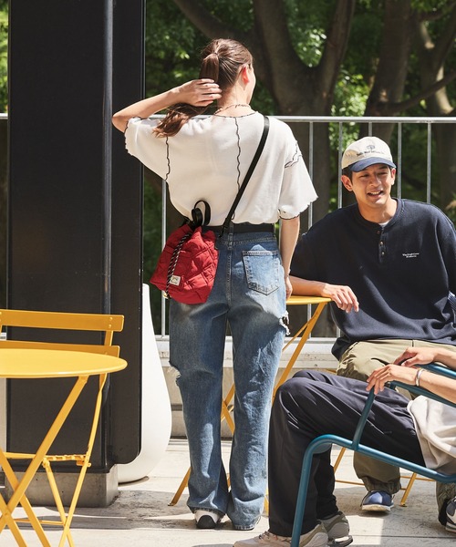 MONO-MART（モノマート）の「PENNEYS/ペニーズ 別注 THE FOX 2WAY ロゴワンポイントワッペン刺繍ドロスト巾着ショルダーバッグ（ショルダーバッグ・レディース・グレー/ナチュラル/レッド/ブラック・FREE）」の20枚目の写真