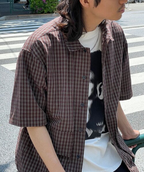 CIAOPANIC（チャオパニック）の「BIGポケットショートスリーブシャツ（シャツ/ブラウス・レディース・ブラック系その他/ブルー/オリーブ/カーキ/ブラック/ブルー系その他/ベージュ/ブラウン・MEDIUM/LARGE）」の12枚目の写真