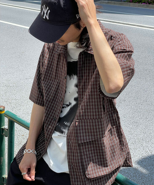 CIAOPANIC（チャオパニック）の「BIGポケットショートスリーブシャツ（シャツ/ブラウス・レディース・ブラック系その他/ブルー/オリーブ/カーキ/ブラック/ブルー系その他/ベージュ/ブラウン・MEDIUM/LARGE）」の14枚目の写真