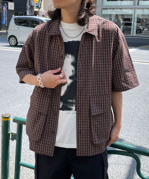 CIAOPANIC（チャオパニック）の「BIGポケットショートスリーブシャツ（シャツ/ブラウス・レディース・ブラック系その他/ブルー/オリーブ/カーキ/ブラック/ブルー系その他/ベージュ/ブラウン・MEDIUM/LARGE）」の16枚目の写真