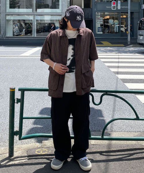 CIAOPANIC（チャオパニック）の「BIGポケットショートスリーブシャツ（シャツ/ブラウス・レディース・ブラック系その他/ブルー/オリーブ/カーキ/ブラック/ブルー系その他/ベージュ/ブラウン・MEDIUM/LARGE）」の18枚目の写真