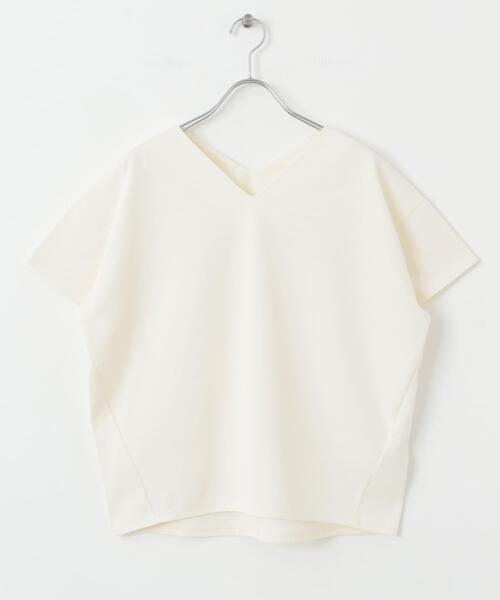 SENSE OF PLACE by URBAN RESEARCH(センスオブプレイスバイアーバンリサーチ)の「ミラノリブVネックTシャツ(Tシャツ/カットソー・レディース・チャコールグレー/ブラック/オフホワイト/ホワイト系その他/ライトカーキ・ONE)」の21枚目の写真