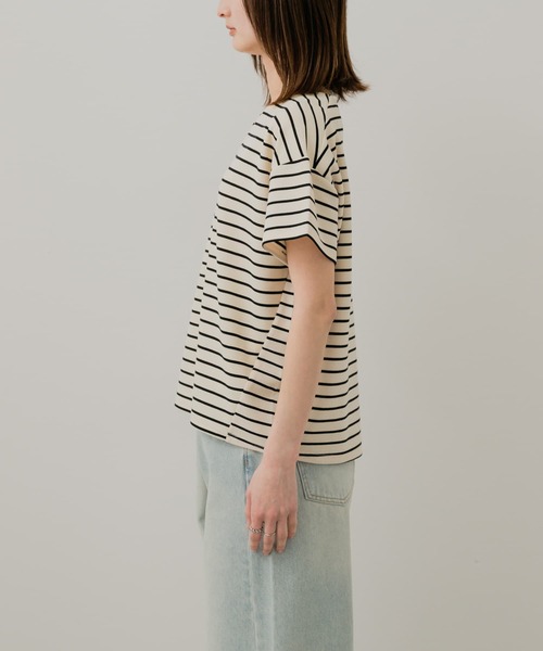 【美品✨】FRAMeWORK ハイツイストCミラノリブVネックT 春夏 洗える セール】ミラノリブVネックTシャツ(Tシャツ/カットソー