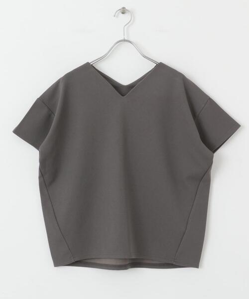 SENSE OF PLACE by URBAN RESEARCH(センスオブプレイスバイアーバンリサーチ)の「ミラノリブVネックTシャツ(Tシャツ/カットソー・レディース・チャコールグレー/ブラック/オフホワイト/ホワイト系その他/ライトカーキ・ONE)」の10枚目の写真