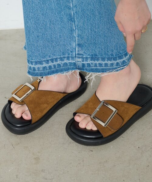 CIAOPANIC TYPY（チャオパニックティピー）の「バックルベルト厚底サンダル（サンダル・レディース・ブラウン/ブラック/アイボリー・SMALL/MEDIUM/LARGE）」の8枚目の写真