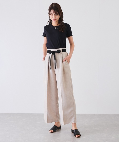 Jayro(ジャイロ)の「配色リボンベルトタックパンツ(その他パンツ・レディース・ブラック/ベージュ・M)」の12枚目の写真