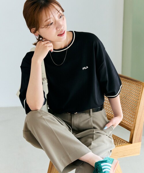 「FREAK'S STORE」 半袖Tシャツ フリ- ブラック レディース FREAK'S STORE 「FREAK'S STORE」 半袖Tシャツ フリ- ブラック