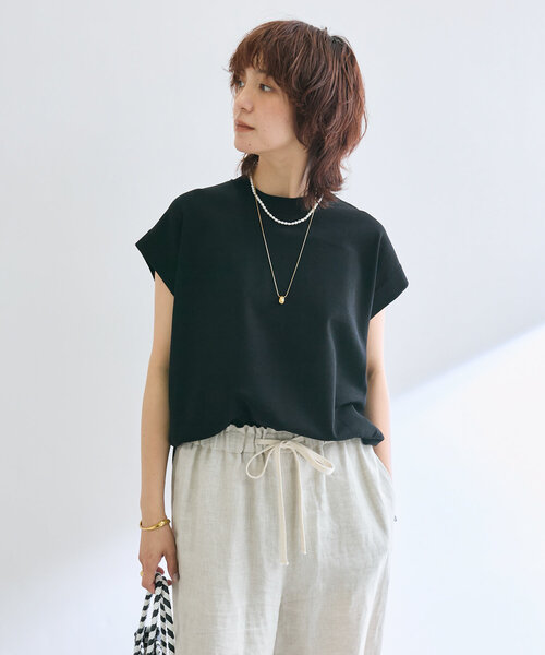 RIVE DROITE【接触冷感】クールタッチショルダーニット セール】【接触冷感】クールタッチショルダーニット（ニット