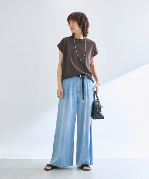 RIVE DROITE【接触冷感】クールタッチショルダーニット セール】【接触冷感】クールタッチショルダーニット（ニット