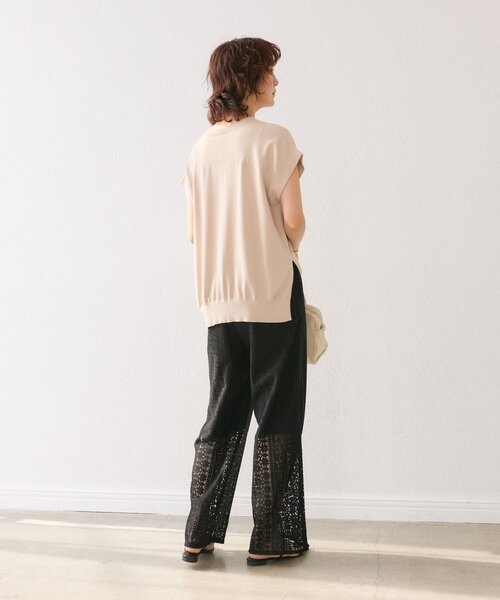 RIVE DROITE【接触冷感】クールタッチショルダーニット 接触冷感】クールタッチショルダーニット（ニット/セーター