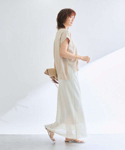 RIVE DROITE【接触冷感】クールタッチショルダーニット 接触冷感】クールタッチショルダーニット（ニット/セーター