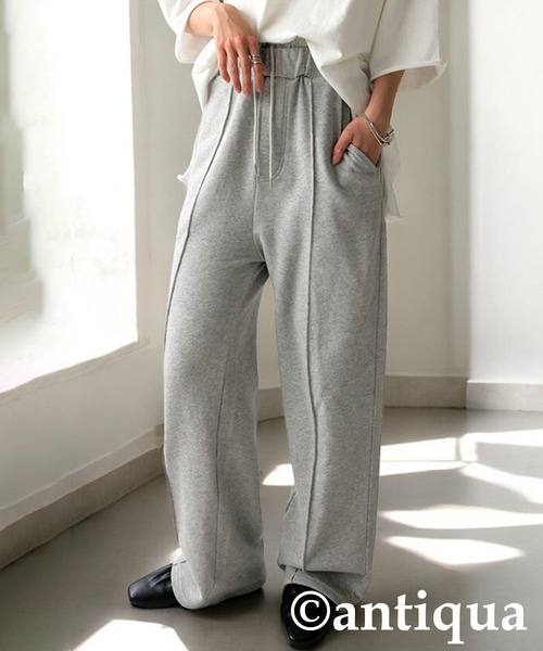antiqua(アンティカ)の「ワイドスウェットパンツ(スウェットパンツ・レディース・ダークグレー/ブラック/杢グレー・MEDIUM/LARGE)」の21枚目の写真