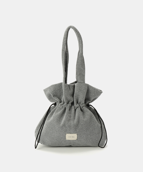COLDE （コルデ）の「COLDE/コルデ ラメ巾着トートBAG（ショルダーバッグ・レディース・シルバー/ブラック・FREE）」の2枚目の写真
