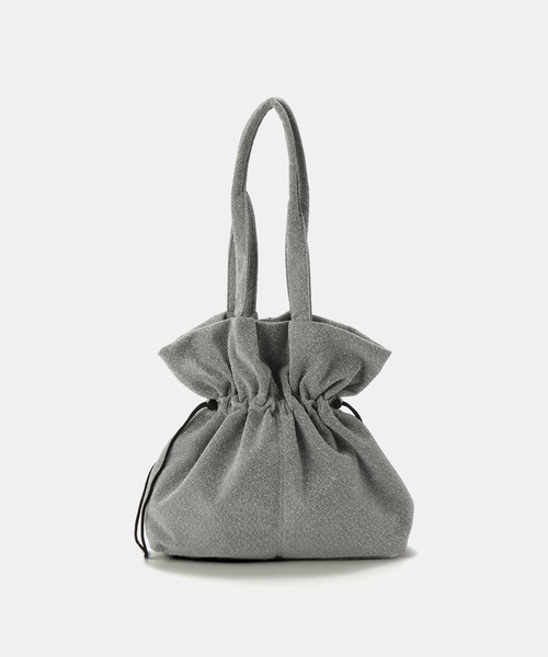 COLDE （コルデ）の「COLDE/コルデ ラメ巾着トートBAG（ショルダーバッグ・レディース・シルバー/ブラック・FREE）」の4枚目の写真