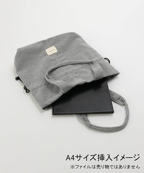 COLDE （コルデ）の「COLDE/コルデ ラメ巾着トートBAG（ショルダーバッグ・レディース・シルバー/ブラック・FREE）」の7枚目の写真