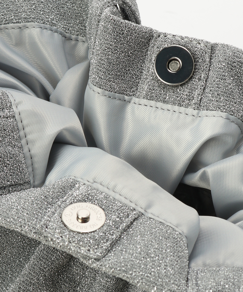 COLDE （コルデ）の「COLDE/コルデ ラメ巾着トートBAG（ショルダーバッグ・レディース・シルバー/ブラック・FREE）」の10枚目の写真