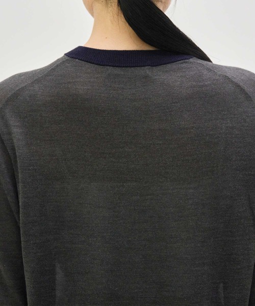 CINOH(チノ)の「【CINOH/チノ】別注 Washable Silk Half Sleeve Cardigan/ウォッシャブルシルクハーフスリーブカーディガン(カーディガン/ボレロ・レディース・ブラック/ブルー/キナリ/ダークグレー・36/38)」の15枚目の写真