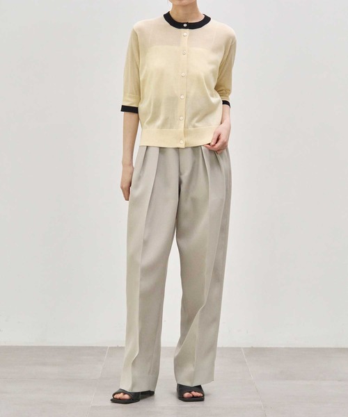 CINOH/チノ】別注 Washable Silk Half Sleeve Cardigan