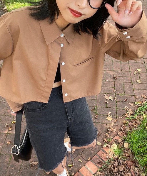 ROOPTOKYO（ループトウキョウ）の「Short Shirt / ショート丈シャツ クロップド丈（シャツ/ブラウス・レディース・ベージュ系その他/ベージュ・L）」の18枚目の写真