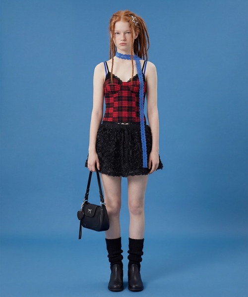 HOOK(フック)の「チェック柄キャミソールトップス(キャミソール・レディース・イエロー/レッド・MEDIUM/SMALL)」の18枚目の写真