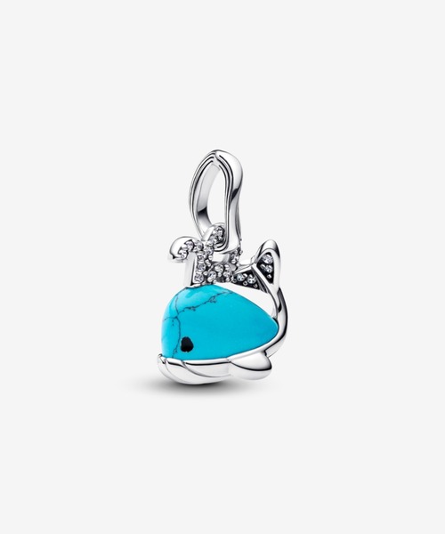 PANDORA バングル　カラーガラスチャームセット ダークブルー ムラーノ ガラス オーシャン チャーム（チャーム