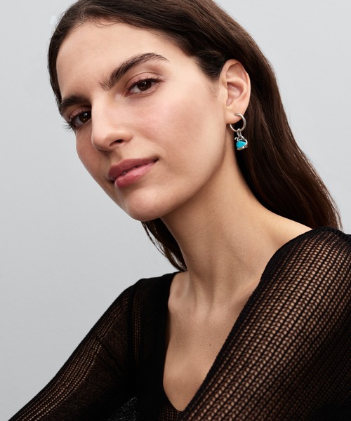 ターコイズカラー クジラ ダングル チャーム（チャーム