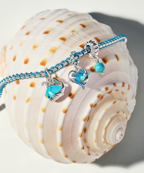 ターコイズカラー クジラ ダングル チャーム（チャーム