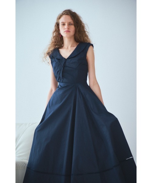 エステラケー　Gina Long Dress ネイビー Gina Long Dress -NVY- – Estella.K