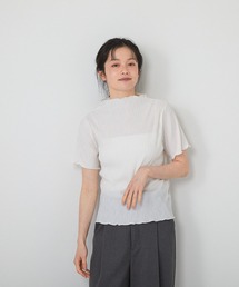 MINS MINIS（ミンスミニス）の「ハイネック半袖プルオーバー（Tシャツ/カットソー）」