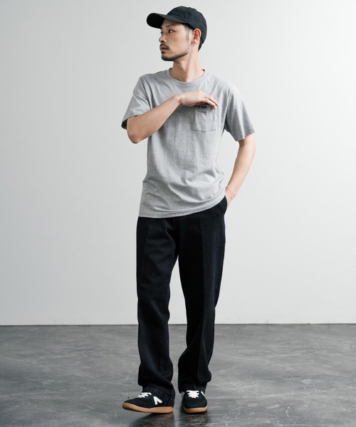 FILA(フィラ)の「FILA フィラ ポケット付きワンポイントロゴ刺繍クルーネック半袖Tシャツ(Tシャツ/カットソー・メンズ・ブラック/ホワイト/ブルーグレー/グレイッシュベージュ/杢グレー/ネイビー・M/L/LL)」の18枚目の写真