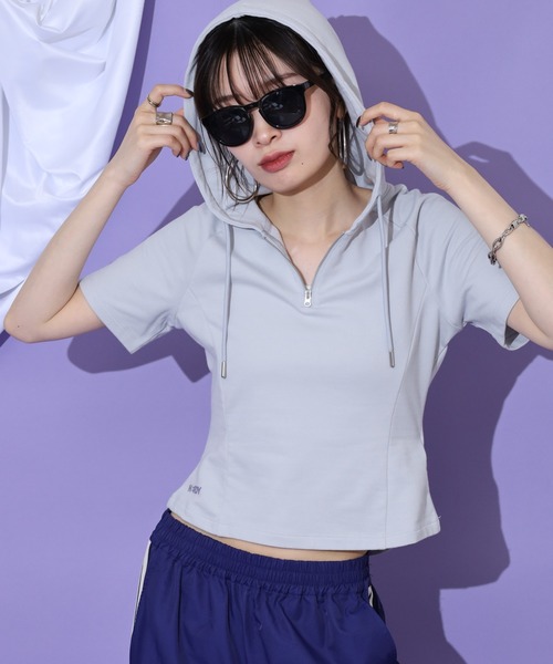 NERDY（ノルディ）の「ミニフーディ（パーカー・メンズ・グレー/パープル/ブラック・S/SS/M）」の3枚目の写真