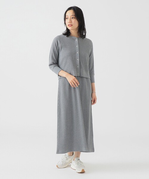 B:MING by BEAMS(ビーミングバイビームス)の「【セットアイテム】カーディガン × ワンピース セットアップ(ワンピース・レディース・ナチュラル/オリーブ/ライトグレー・ONE SIZE)」の4枚目の写真