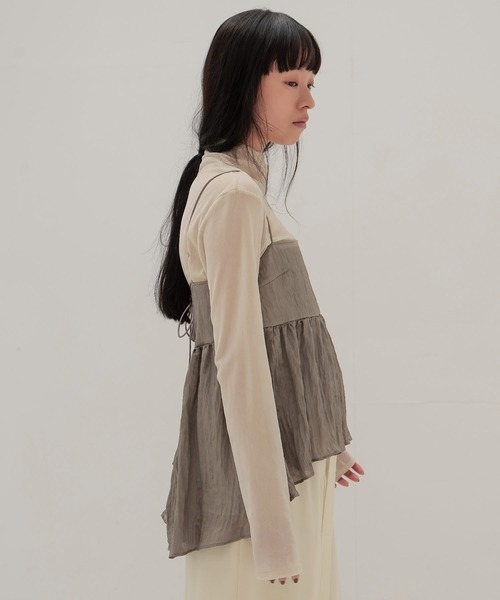DRESSLAVE（ドレスレイブ）の「B7 / cami blouse(キャミブラウス)（シャツ/ブラウス・レディース・ブラック/カーキ・38）」の9枚目の写真