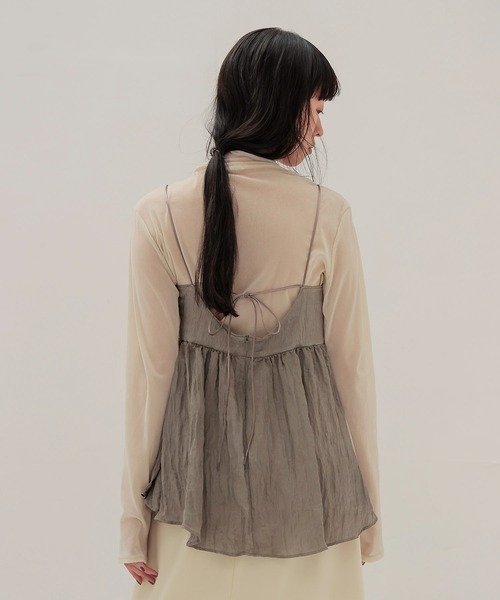 DRESSLAVE（ドレスレイブ）の「B7 / cami blouse(キャミブラウス)（シャツ/ブラウス・レディース・ブラック/カーキ・38）」の10枚目の写真