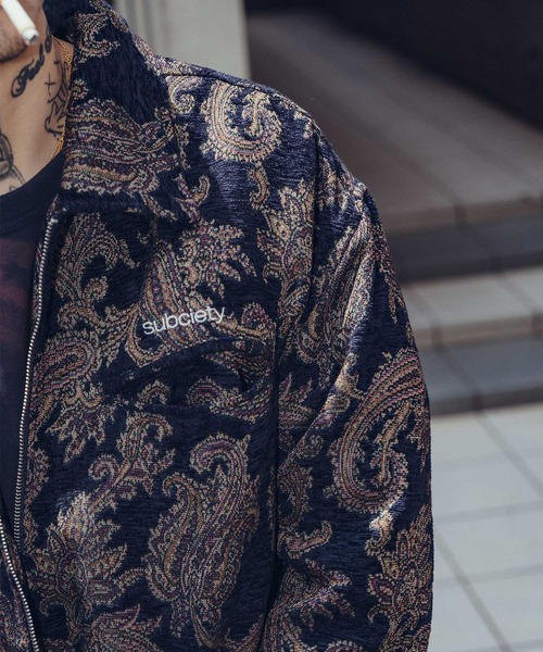 Subciety（サブサエティ）の「Chenille sports jkt（その他アウター・メンズ・ネイビー/ブラック・X-LARGE/LARGE/MEDIUM/SMALL）」の6枚目の写真