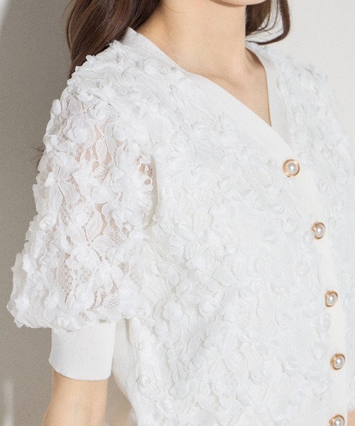 カーディガン 「ZOZO限定」パール付きカーディガン レディース tocco closet カーディガン 「ZOZO限定」ビジュー×パール