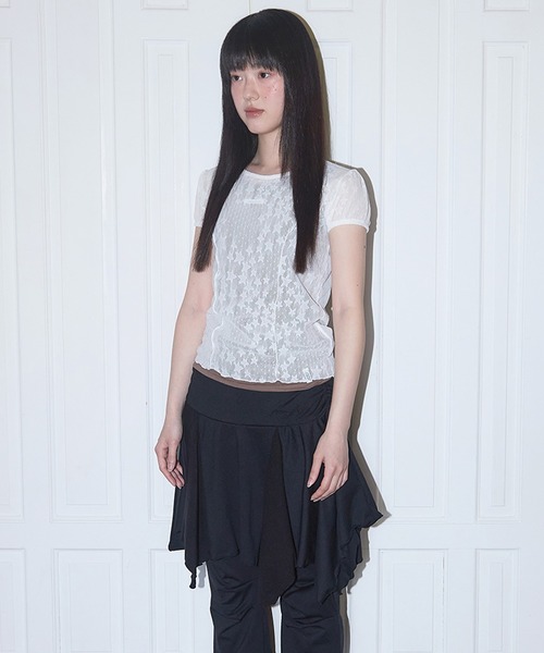 ■FANCY CLUB■ WAVE PUFF LACE TEE (2色) FANCY CLUB tシャツ CLUB/ファンシークラブ Wave Puff Lace Tee