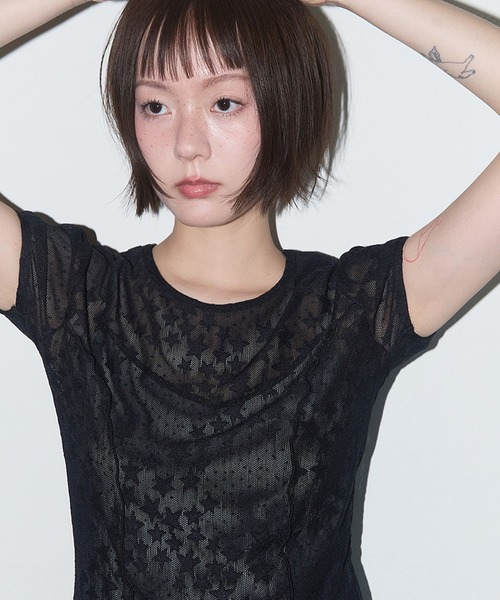 [FANCY CLUB] WAVE PUFF LACE TEE /追跡付 FANCY CLUB】Wave Puff Lace Tee | OUR BRAND,FANCY CLUB