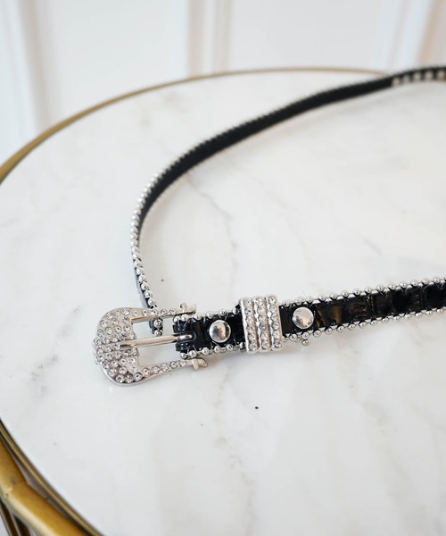 【美品】DOLCE＆GABBANA　ベルト　パイソン　ビジュー　ラインストーン 美品】DOLCE＆GABBANA ベルト パイソン ビジュー ラインストーン