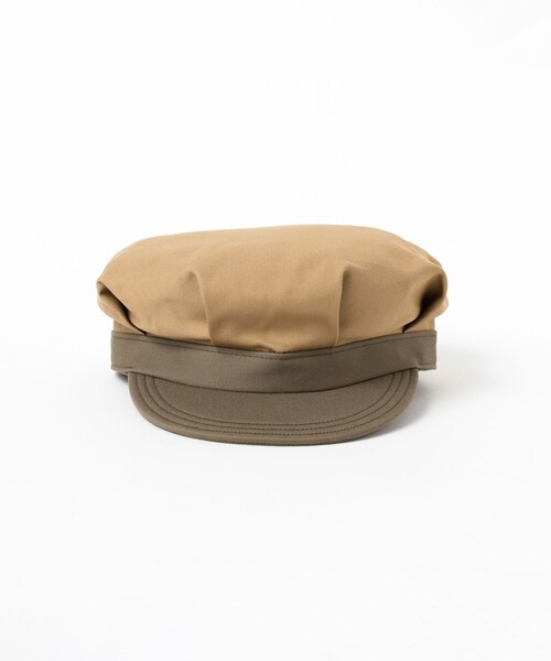 BILL WALL LEATHER(ビルウォールレザー)の「【別注】銀座トラヤ帽子店 / Railroad Cap(キャップ・レディース・ネイビー/ベージュ・ONE SIZE)」の6枚目の写真