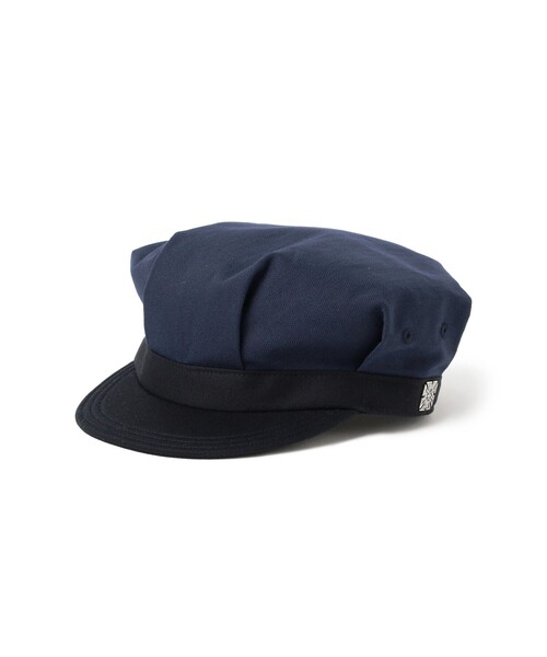 BILL WALL LEATHER(ビルウォールレザー)の「【別注】銀座トラヤ帽子店 / Railroad Cap(キャップ・レディース・ネイビー/ベージュ・ONE SIZE)」の10枚目の写真