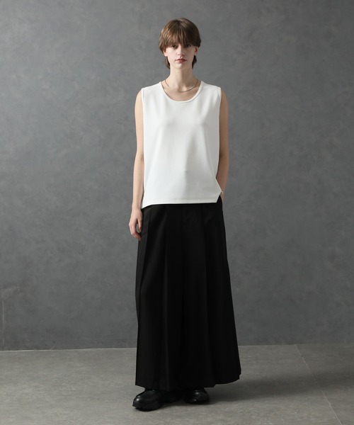 ELLUV/エルヴ】クリアジョーゼット ショート丈タンクトップ（タンク