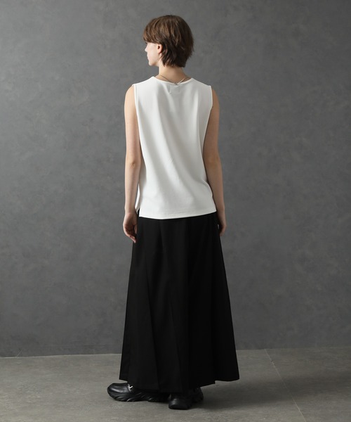 ELLUV/エルヴ】クリアジョーゼット ショート丈タンクトップ（タンク