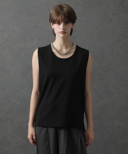 ELLUV/エルヴ】クリアジョーゼット ショート丈タンクトップ（タンク