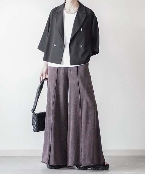 ELLUV/エルヴ】クリアジョーゼット ショート丈タンクトップ（タンク