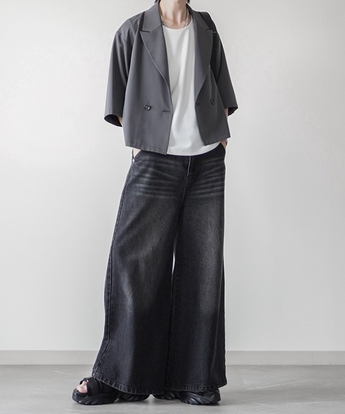 LE ワイドショート　シャツ　2枚セット セール】 ショートシアーシャツ （シャツ・ブラウス）｜SEASON